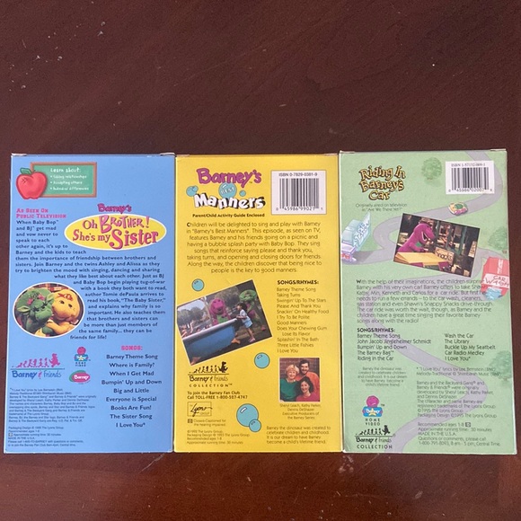 Barney set of 3 VHS tapes Fun & Educational videos - Picture 2 of 6